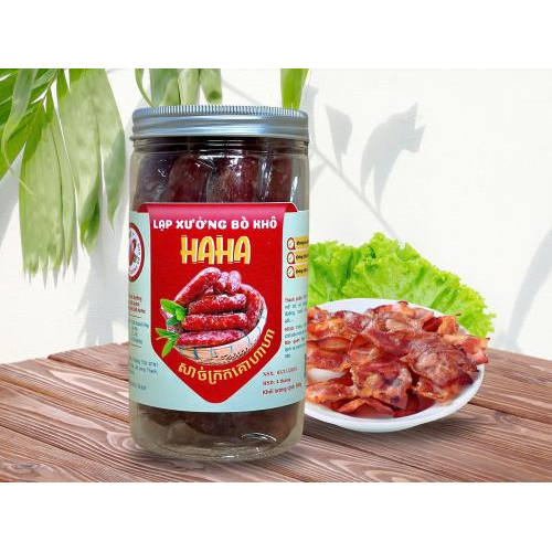 Lạp Xưởng Bò Khô HaHa – Hộp 500gr