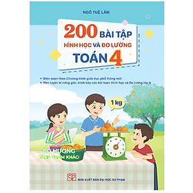 Sách - 200 Bài tập hình học và đo lường Toán 4