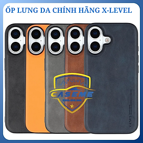 Ốp lưng da dành cho iPhone 17, iPhone Air, iPhone 17 Pro, iPhone 17 Pro Max hiệu X-Level – Mỏng 1.5mm, chống sốc, chống vân tay - Hàng Chính Hãng
