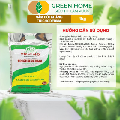 Nấm Đối Kháng Trichoderma Greenhome, Điền Trang, Bao 1kg, Ủ Phân Hữu Cơ, Ủ Rác, Đậu Tương, Khử Mùi, Cải Tạo Đất