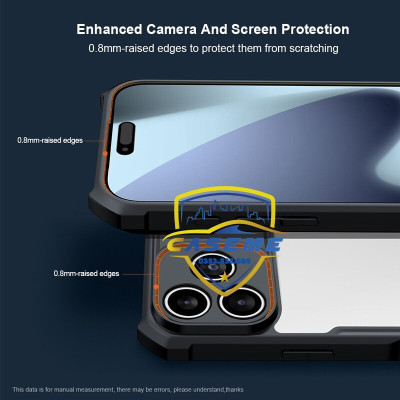 Ốp Lưng XUNDD Dành Cho iPhone Air, iPhone 17, iPhone 17 Pro, iPhone 17 Pro Max Chống Sốc, TPU + Acrylic Trong Suốt, Bảo Vệ Camera - Hàng chính hãng