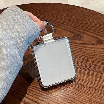 Ốp lưng trong suốt kèm iring cho Samsung Galaxy Z Flip 5 hiệu Likgus Cover Ring (chất liệu cao cấp, thiết kế iring chống rơi rớt) - hàng nhập khẩu