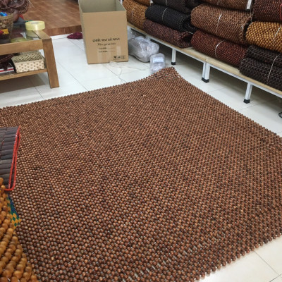 Chiếu Hạt Gỗ Hương Mộc Cao Cấp - Kích Thước 1,8mx2m hạt 1.2cm ( video , hình thật )