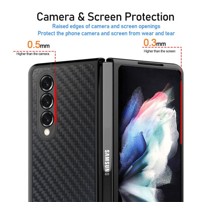 Ốp lưng chống sốc cho Samsung Galaxy Z Fold 4 hiệu X-Level Kevlar Folding Screen (chất liệu vân carbon cao cấp, trang bị khả năng chống va đập cực tốt) - hàng nhập khẩu