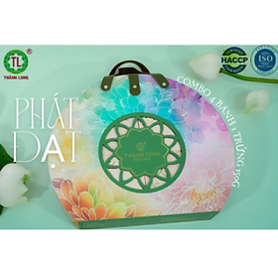 Bộ hộp Bánh trung thu 4 bánh 1 trứng 150g - Phát Đạt - Thành Long - 600g - VIỆT NAM