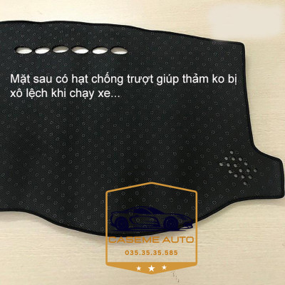 [HYUNDAI KONA] Thảm Taplo 3 Lớp Dành Cho Xe HYUNDAI KONA, Nhung Lông Cừu Và Da Vân Carbon Cao Cấp - Hàng Chính Hãng