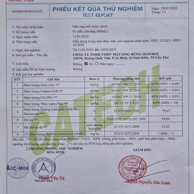 Mật ong ruồi - 300ml, Mật ong tự nhiên quý hiếm, không thể nuôi, OGINBEE