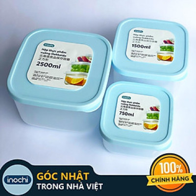 Bộ 3 Hộp Nhựa Đựng Thực Phẩm, Thức Ăn Hokkaido Tròn - Nhựa Cao Cấp Trong Suốt Bền Kín Chịu Nhiệt Cao Tiêu Chuẩn Nhật ( Tặng kèm khăn lau pakasa)
