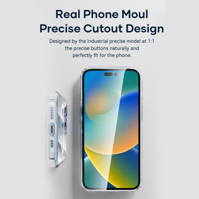 Ốp lưng chống sốc trong suốt hỗ trợ sạc Maqsafe cho iPhone 14 Pro (6.1 inch) hiệu Rock Protection Maqsafe Magetic Case (siêu mỏng 1.5mm, độ trong tuyệt đối, chống trầy xước, chống ố vàng, tản nhiệt tốt) - hàng nhập khẩu