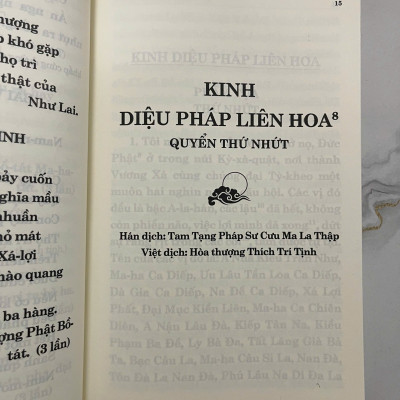 Sách - Kinh Diệu Pháp Liên Hoa, bản xịn giấy đẹp ( tặng bọc sách khổ 14x20 BM TD)