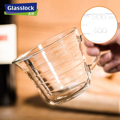 Cốc thủy tinh có vạch chia Hàn Quốc GL1475 dung tích 500ml - Để được trong lò vi sóng