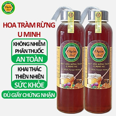 Mật Ong Rừng U Minh 500ml - OGINBEE, Thiên nhiên nguyên chất 100%