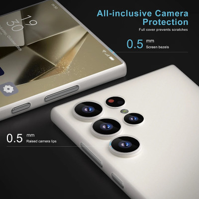 Ốp Lưng Nhám Siêu Mỏng 0.3mm Cho Samsung Galaxy S24 Plus / S24 Ultra Hiệu Memumi SLIM Có Màng Bảo Vệ Camera - Hàng Nhập Khẩu