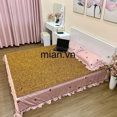 Chiếu Hạt Gỗ Pơ Mu Cao Cấp - Kích Thước 2,2mx2m hạt 1.8cm ( video , hình thật )
