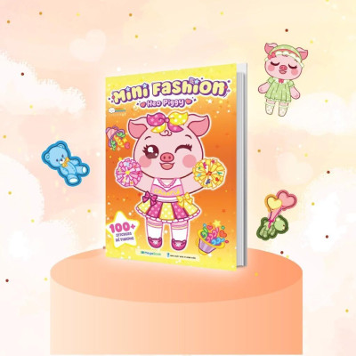 Sách - Mini Fashion - Bóc Dán Hơn 500+ Stickers Váy, Phụ Kiện Xinh Đẹp Cho Bé Gái - Combo 5 Cuốn - Megabook