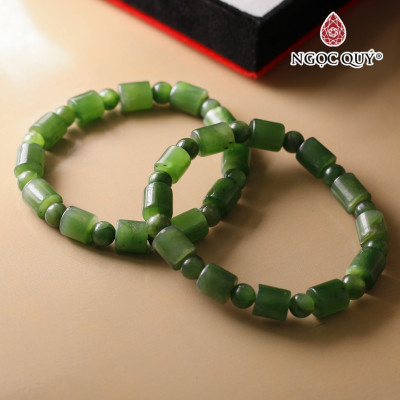 Vòng ngọc bích 8mm mệnh hỏa, mộc - Ngọc Quý Gemstones