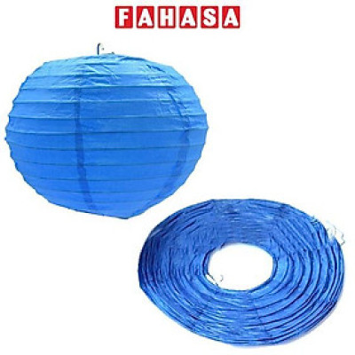 Lồng Đèn Giấy Trơn Tròn 30 Cm Vinacraft - Xanh Dương