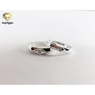 Nhẫn đôi bạc Ý 925 Huệ Ngân - Mắt Ngọc RR1130