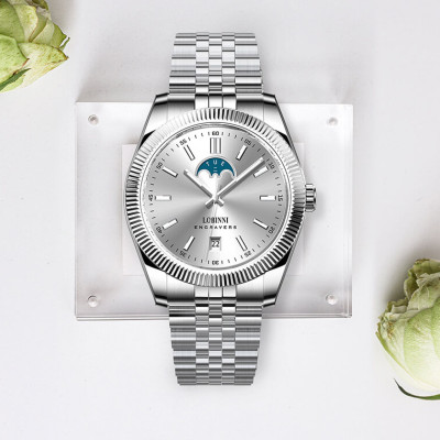 Đồng hồ nam chính hãng LOBINNI L19018-2,Kính Sapphire,chống xước,chống nước 50M,BH 24 tháng,máy cơ(Automatic)