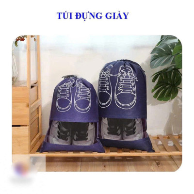 Giỏ  đựng giày  - Túi Đựng Giày Dép , Quần Áo Du Lịch Họa Tiết,Tiện Lợi, Gọn Nhẹ Có Dây Rút Chống Bẩn