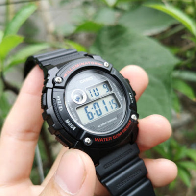 Đồng Hồ Điện Tử Nam Chính Hãng Casio W-216H-1AV Dây Nhựa