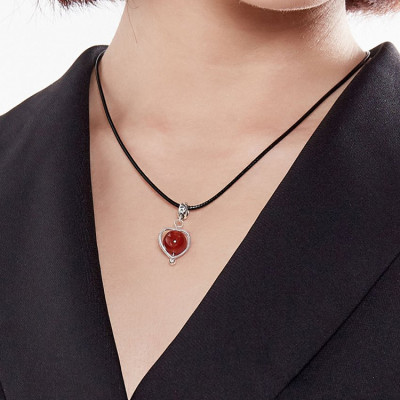 Bộ Bông Tai Và Mặt Dây Chuyền Mã Não Đỏ Ngọc Quý Gemstones BT3