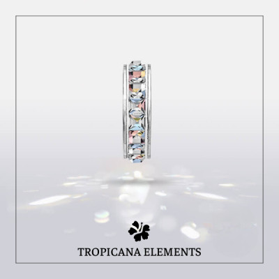 Vòng Tay Tropicana Phối Charm Swarovski Pha Lê Màu Đỏ Ánh Lấp Lánh