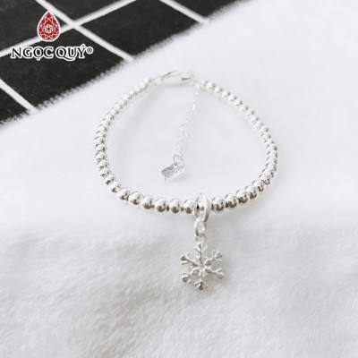 Lắc bi bạc hoa tuyết - Ngọc Quý Gemstones