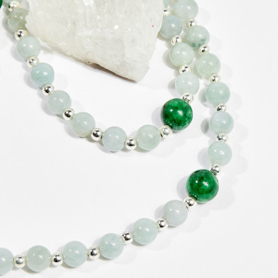 Dây chuyền đá cẩm thạch phỉ thúy thánh giá ktv 28cm đá 0.8cm - Ngọc Quý Gemstones