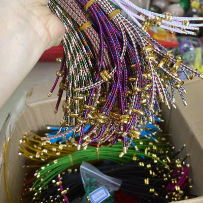 SỢI DÂY TRƠN SIZE 3MM CÓ KHOEN CHỈNH THEO TAY NỮ VỀ PHỐI LÀM VÒNG TAY HẠT ĐÁ LU THỐNG KIỂU CÁC LOẠI DÂY ĐỦ MÀU ĐEN ĐỎ XANH VÀNG HỒNG MÀU ĐẸP GIAO BẤT KỲ Ạ