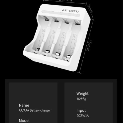 Bộ sạc pin AA/AAA 1.2V C8002