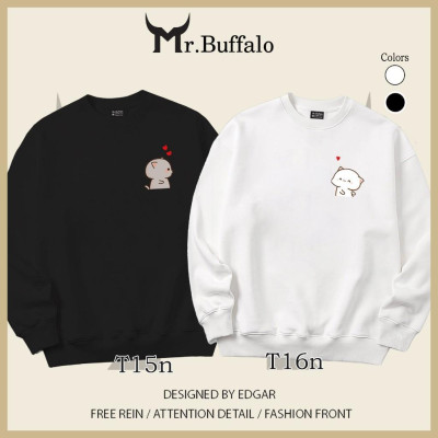 Áo Sweater cặp đôi Mèo mochii mini dễ thương Mr.Buffalo