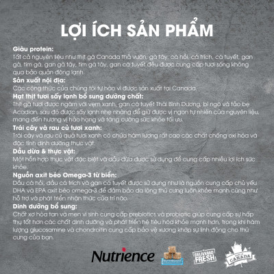 Thức Ăn Hạt Cho Chó Nutrience Subzero Có Hạt Thịt Tươi Bao 500g - Thịt Gà Tây, Cá Hồi, Cá Đại Dương, Rau Củ Và Trái Cây Tự Nhiên