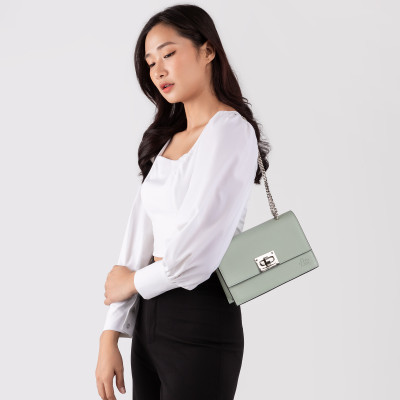Túi Lata ( Thời trang nữ đi chơi size 21- Túi đeo chéo da HN104 )