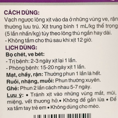 Chai xịt trị ve rận bọ chét ở Chó Spray Dog Giúp diệt sạch ve, rận, bọ chét Sản xuất tại Vemedim Việt Nam