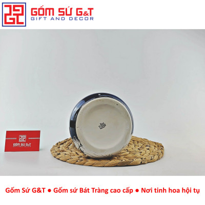 Lọ hoa men hỏa biến dáng đầm vẽ sen Gốm Sứ G&T