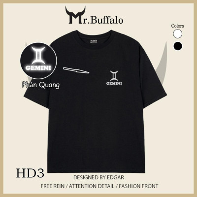 Áo Thun Mr.Buffalo 12 cung hoàng đạo Tshirt Cotton 100% Unisex Form Oversize Local Brand HD1-12