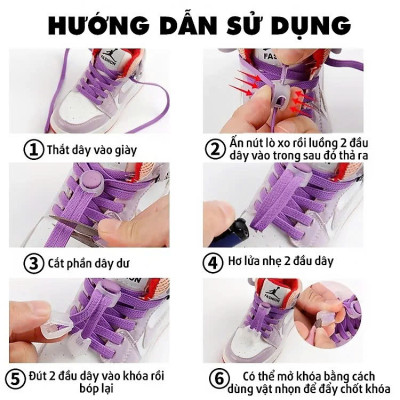 Phụ Kiện Khóa Dây Giày Không Cần Buộc Thắt Giày Thể Thao Bata Ngoài Trời MÀU NÂU