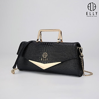 Túi clutch nữ cao cấp da thật ELLY – EC38 màu đen