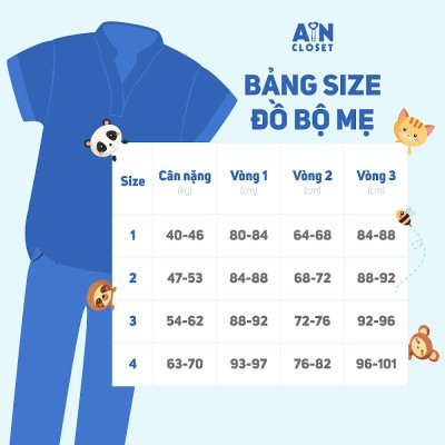 Bộ quần áo ngắn cho mẹ họa tiết Lá ngũ sắc quần kem - AICDMEQ945JB - AIN Closet