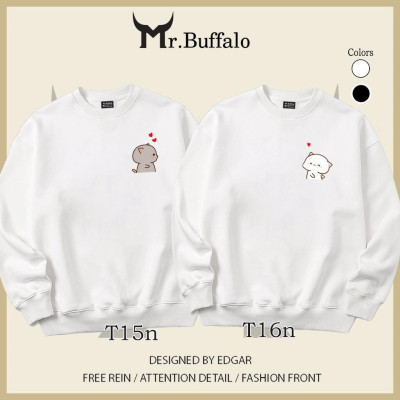 Áo Sweater cặp đôi Mèo mochii mini dễ thương Mr.Buffalo