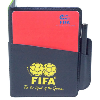 Thẻ trọng tài FiFa Gồm có Bao da, 2 thẻ, bút, Giấy note