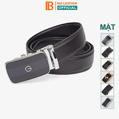 Thắt lưng nam, dây nịt nam da bò 3 lớp Bụi Leather L104 - Khóa tự động, nhiều mặt khóa tùy chọn