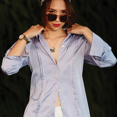 Áo Sơ Mi Lụa Maddison TOP173 Thời trang thiết kế Hity