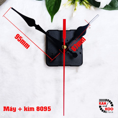 Máy đồng hồ treo tường kim trôi XỊN hiệu Power trục đồng dài 9mm bảo hành 3 năm
