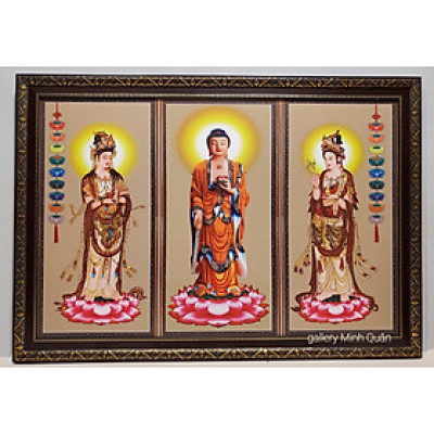 TRANH THỜ- TAM THÁNH PHẬT - PHẬT TAM THÁNH -P038