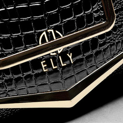 Túi clutch nữ cao cấp da thật ELLY – EC38 màu đen