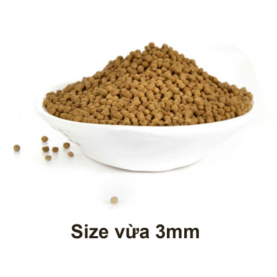 5 Gói Thức Ăn Cá Cảnh, cám Cá Koi hạt nhỡ 3mm (Cho cá size 8cm trở lên) - Nhanh lên size, lên màu, tăng cường sức đề kháng 500Gr
