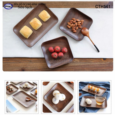 Đĩa Khay Gỗ Óc Chó (Đủ Size & Kiểu Dáng) hàng Xuất Khẩu - đựng đồ ăn/trang trí - đĩa bánh mì/trái cây/ bít tết/ pizza/ phụ kiện chụp ảnh, bày món ăn trong nhà hàng - Sang trọng trên bàn ăn