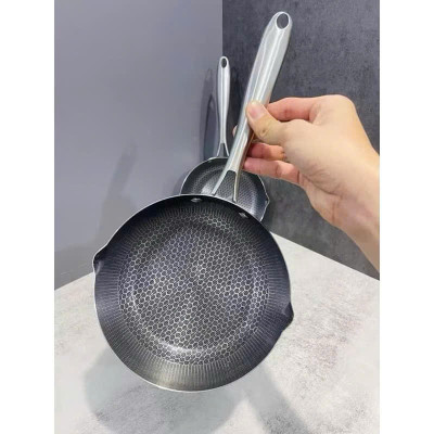 Chảo Quánh Sâu Lòng Tổ Ong 18cm Cao Cấp Chống Dính 5 Lớp Inox 316 Dùng Bếp Từ, Bếp Ga, Bếp Điện - HÀNG CHÍNH HÃNG MINIIN